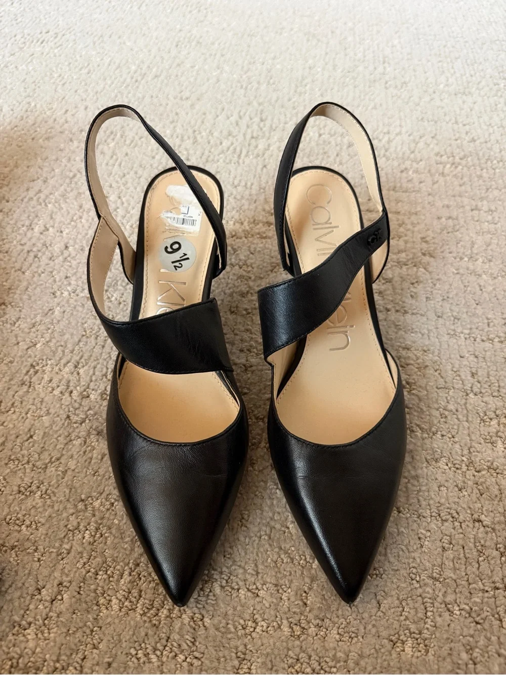 Calvin Klein Larin pointed-toe sling back pumps